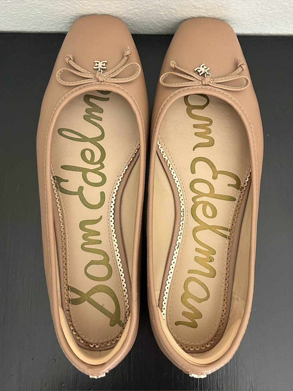 Sam Edelman Alie Ballerina Slip-On Ballet Flats Size 9.5 French Sand Leather Tan - Picture 8 of 11